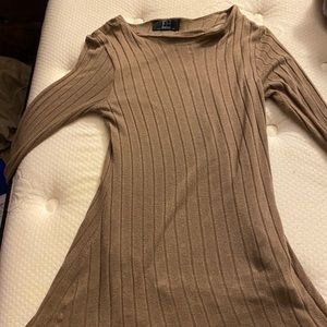 Long Sleeve Tan Dress